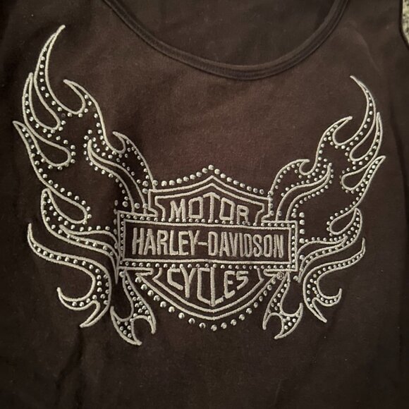 Vintage Harley-Davidson Women's Black Tribal Tank - Picture 2 of 3
